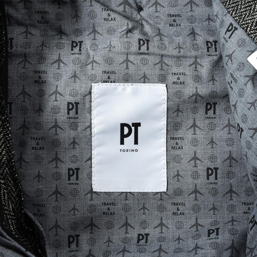 【新品 30%off 送料無料】 PT TORINO ピーティートリノ TRAVEL SLIM FIT イージー スラックス ノータック ストレッチ 秋冬 ビスコース ヘリンボーン グレー 【IQ2725625314】(16500円)