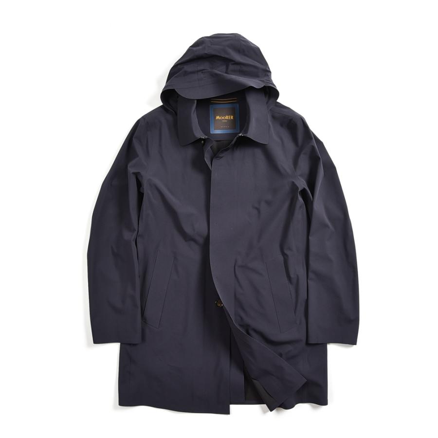 MOORER AGNONE ステンカラーコート フライフロント ミドル丈  