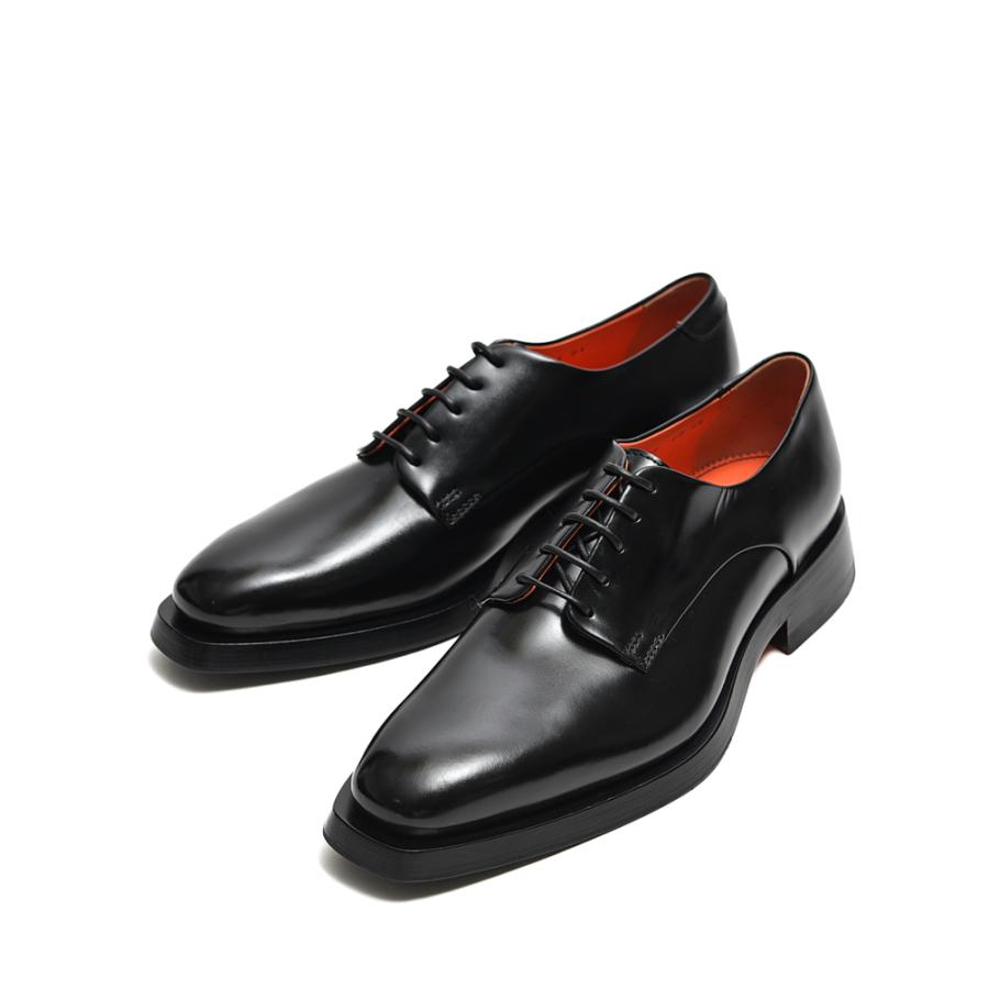 サントーニ SANTONI ダービー レザー シューズ スクエアトゥ 外羽根式 
