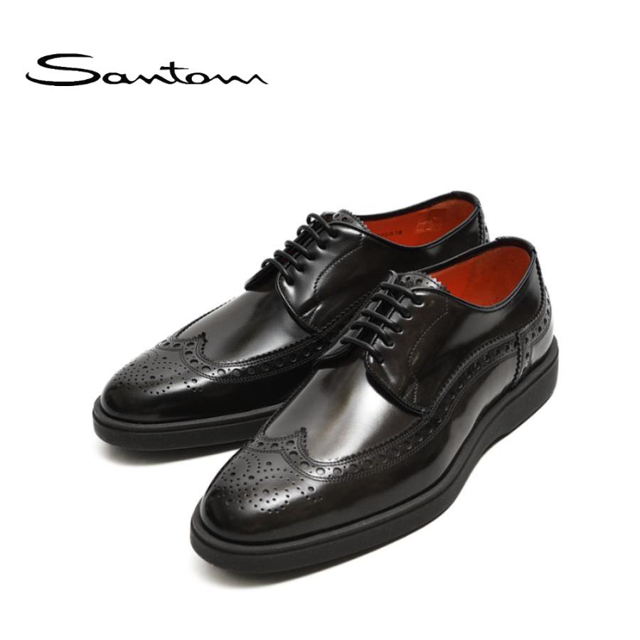SANTONI サントーニ Uチップ 外羽根 8 ブラウン イタリア製 レザー