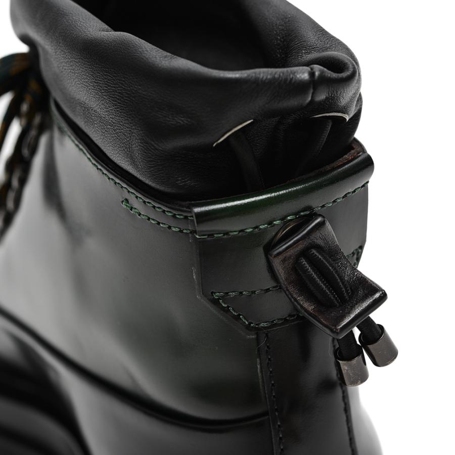 SANTONI レザー バイカラー レースアップブーツ ラウンドトゥ SANTONI レザー バイカラー レースアップブーツ ラウンドトゥ