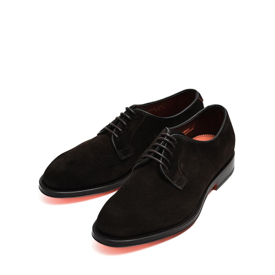 SANTONI スエード レースアップダービー ローカット シューズ プレーン 