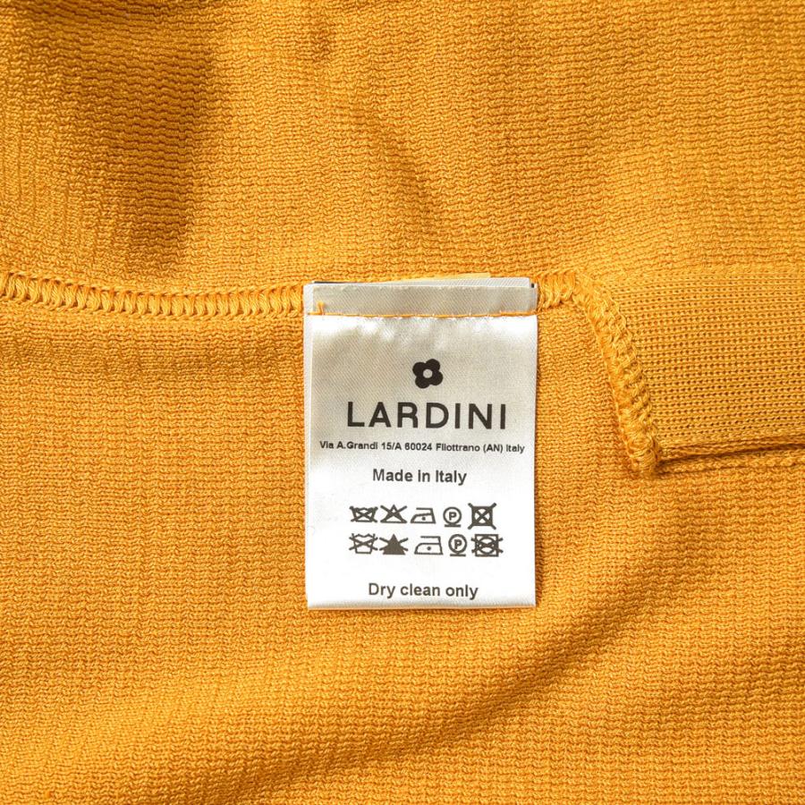 ラルディーニ LARDINI ニットジャケット 2Bシングル コットン 100% オレンジ イエロー ブートニエール 2023年春夏 MADE IN ITALY｜size4458｜09
