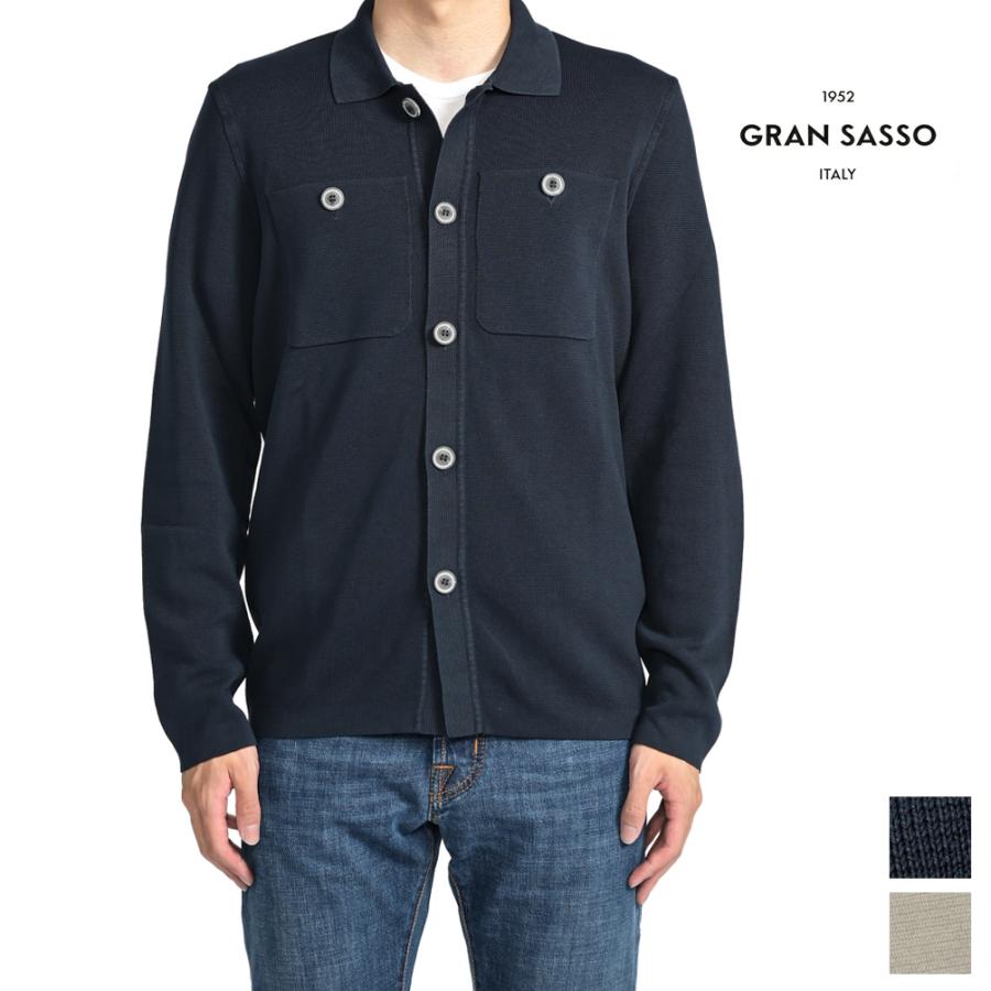 Gran Sasso GRAN SASSO 襟付きカーディガン ホリゾンタルカラー Gran Sasso GRAN SASSO 襟付きカーディガン ホリゾンタルカラー