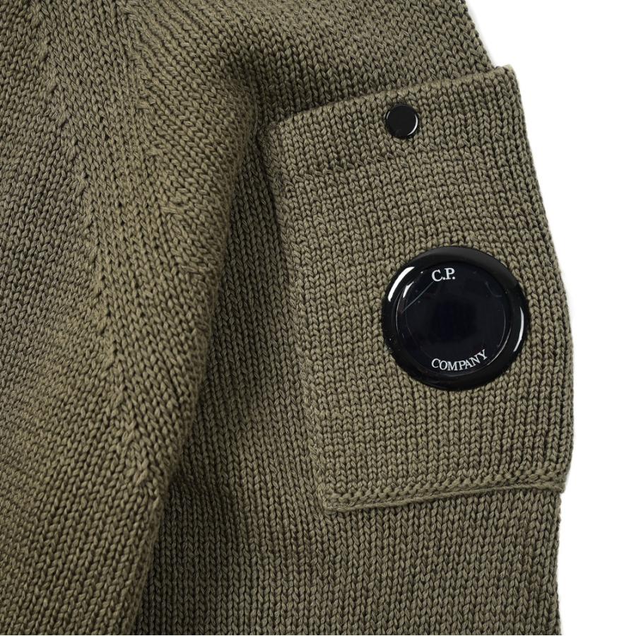 24ss C.P. Company クルーネックセーター ニット　オリーブ C.P. COMPANY C.P.COMPANY シーピーカンパニー / ミドルゲージ