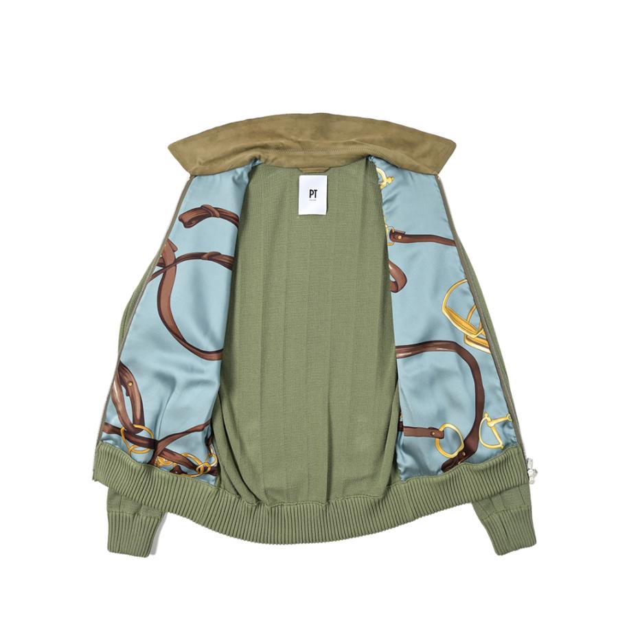 PT TORINO★新品6.9万円 深緑フラノウールのスイングトップブルゾン41 PT TORINO☆新品6.9万円 深緑フラノウールのスイングトップブルゾン41