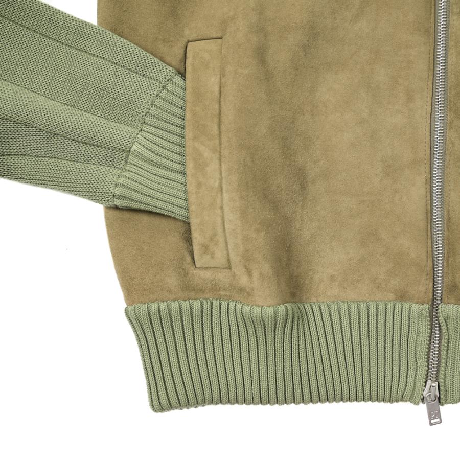 PT TORINO ピーティートリノ / レザー×コットンニット ジップアップ