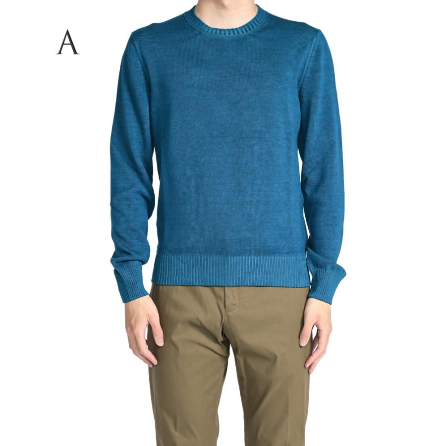 Gran Sasso GRAN SASSO 製品染め ニットセーター 長袖 クルーネック 春 