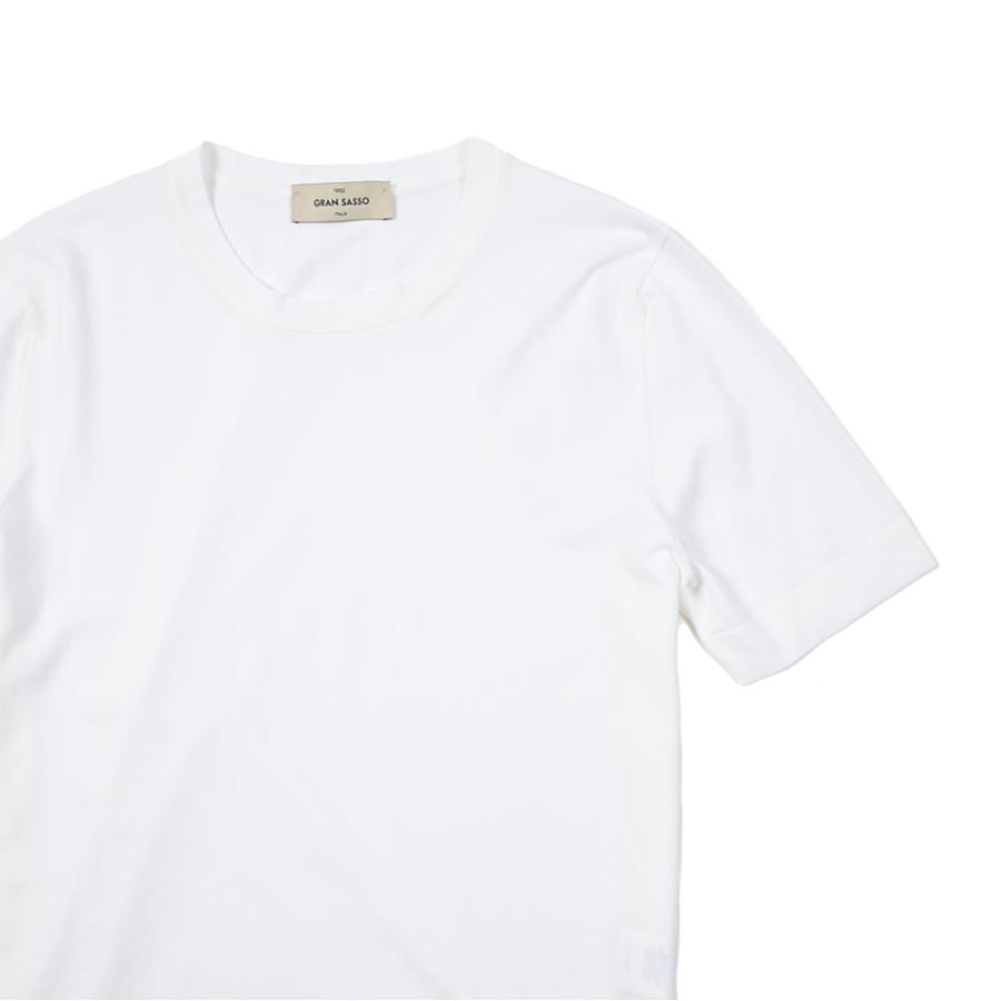 グランサッソ GRAN SASSO ニットTシャツ 半袖 クルーネック メンズ 春夏 コットン 100% 3色展開 イタリア ブランド MADE IN ITALY｜size4458｜12