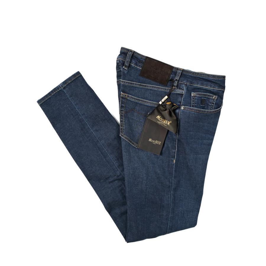 MOORER CREDI 706A デニム ジーンズ ストレッチ スリム パンツ 春夏 