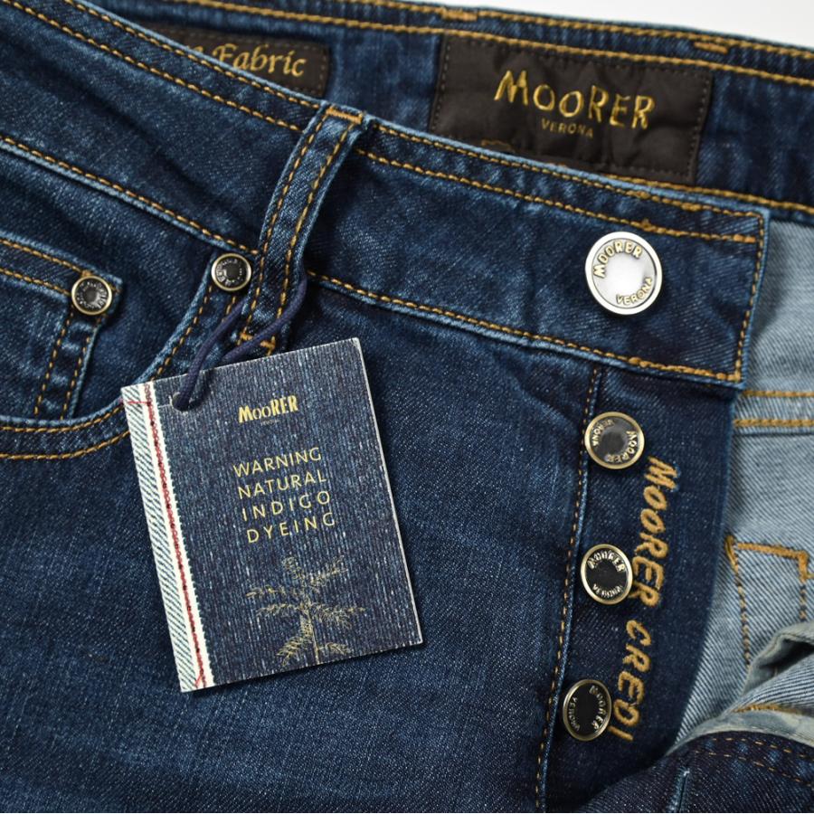 MOORER CREDI 706A デニム ジーンズ ストレッチ スリム パンツ 春夏 