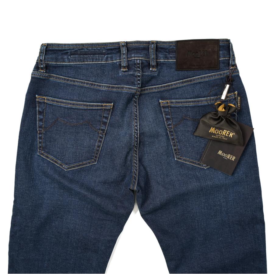 MOORER CREDI 706A デニム ジーンズ ストレッチ スリム パンツ 春夏 