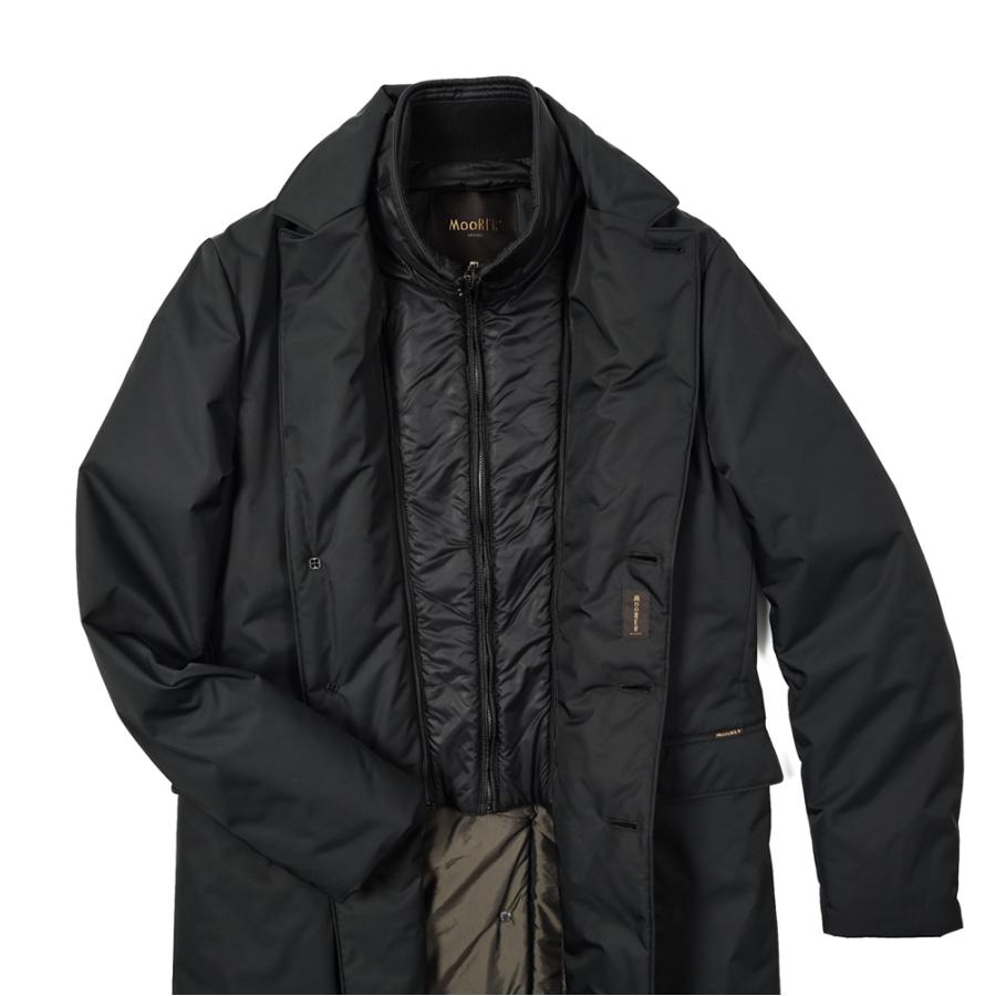 【訳あり品】 ムーレー MOORER SIVIGLIA-KL PrimaLoft 中綿入りチェスターコート 3Bシングル フロントライナー ブラック 【STOCK SALE】 【JS1578230328】(57112円)