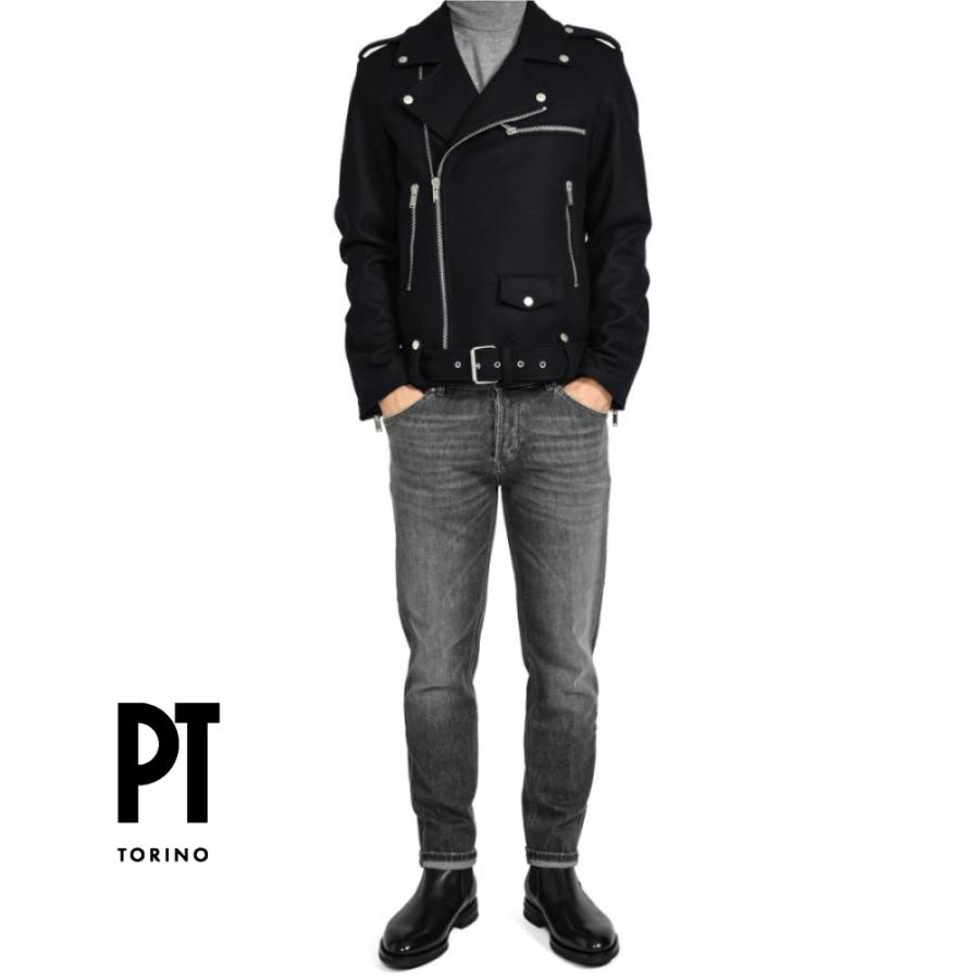 PT TORINO ブルゾン PT TORINO ピーティートリノ / ウールメルトン ダブルライダース