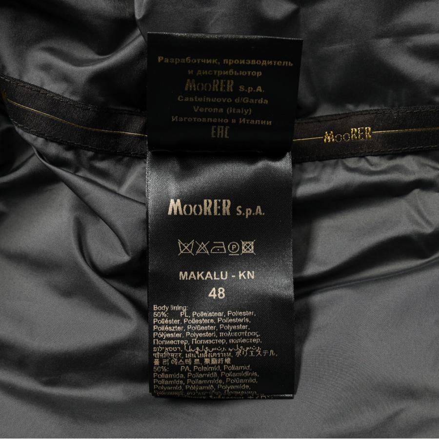 ムーレー MOORER MAKALU-KN ACQUA RESISTANT ダウン ロングコート 着脱可能フード付 秋冬 ストレッチナイロン ブラック 23-24年 秋冬｜size4458｜17