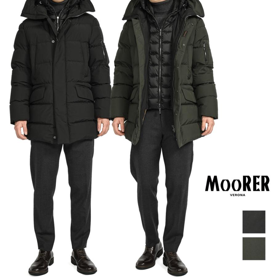 Moorerデタッチャブルフード　パテッドジャケット Moorerデタッチャブルフードパテッドジャケット