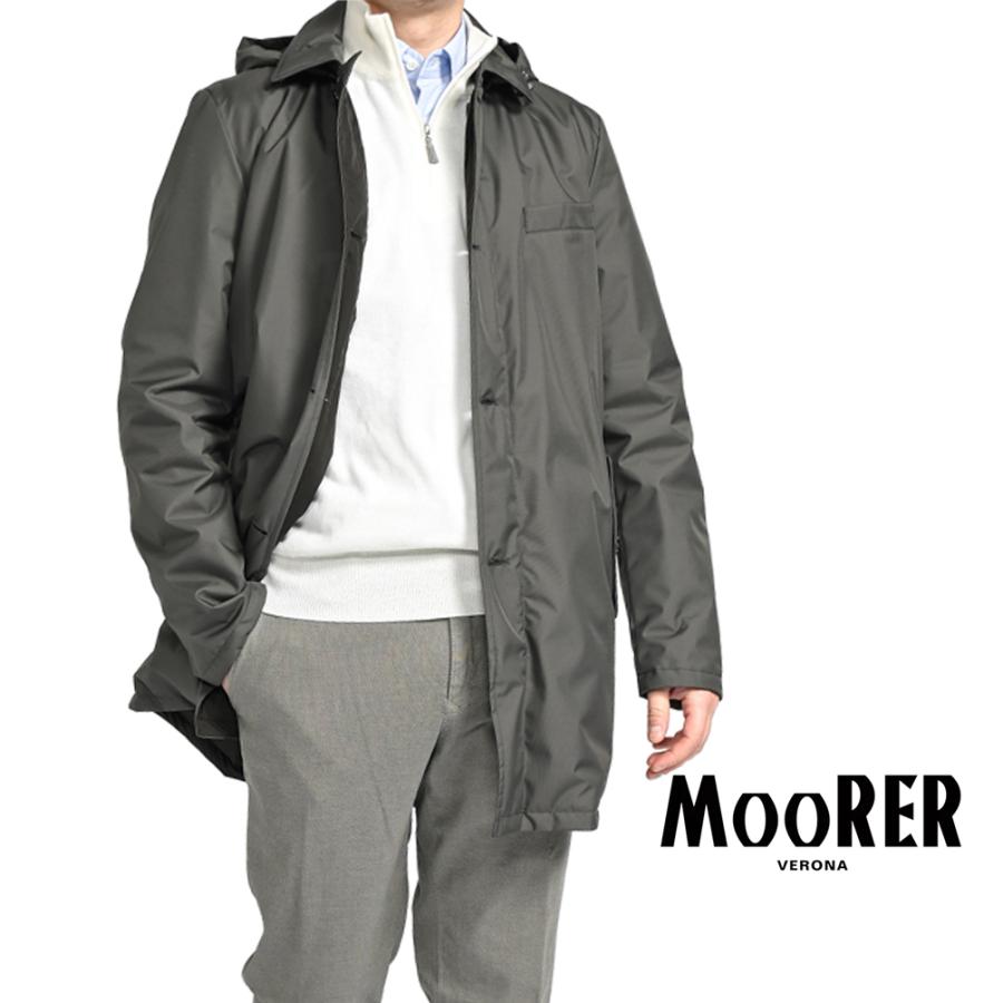 MOORER COPLAND-GF リバーシブル ステンカラーコート 着脱可能 MOORER COPLAND-GF リバーシブル ステンカラーコート 着脱可能