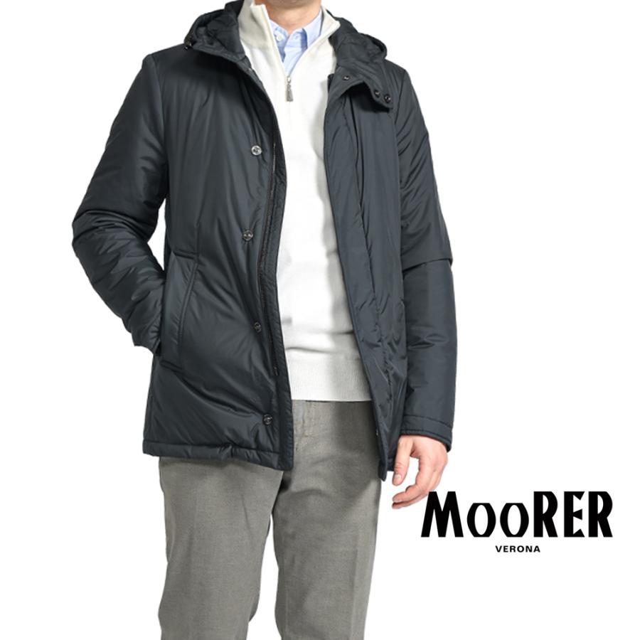 MOORER FERRARI-OP 中綿入りブルゾン ジャケット フード付き MOORER FERRARI-OP 中綿入りブルゾン ジャケット フード付き