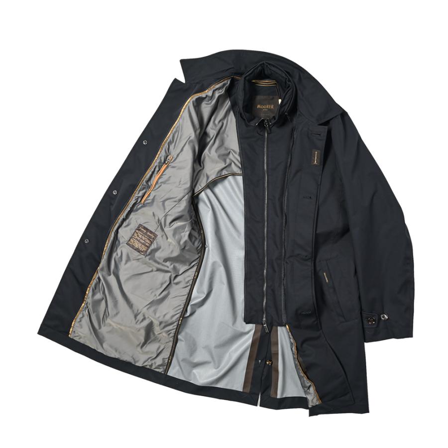 MOORER GROMO-ADS ACQUA PROOF ステンカラーコート 着脱可能ライナー 
