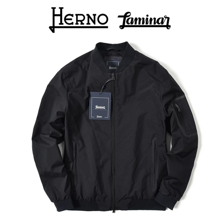 HERNO Laminar ボンバージャケット ブルゾン MA-1 ブラック 黒 HERNO Laminar ボンバージャケット ブルゾン MA-1 ブラック 黒