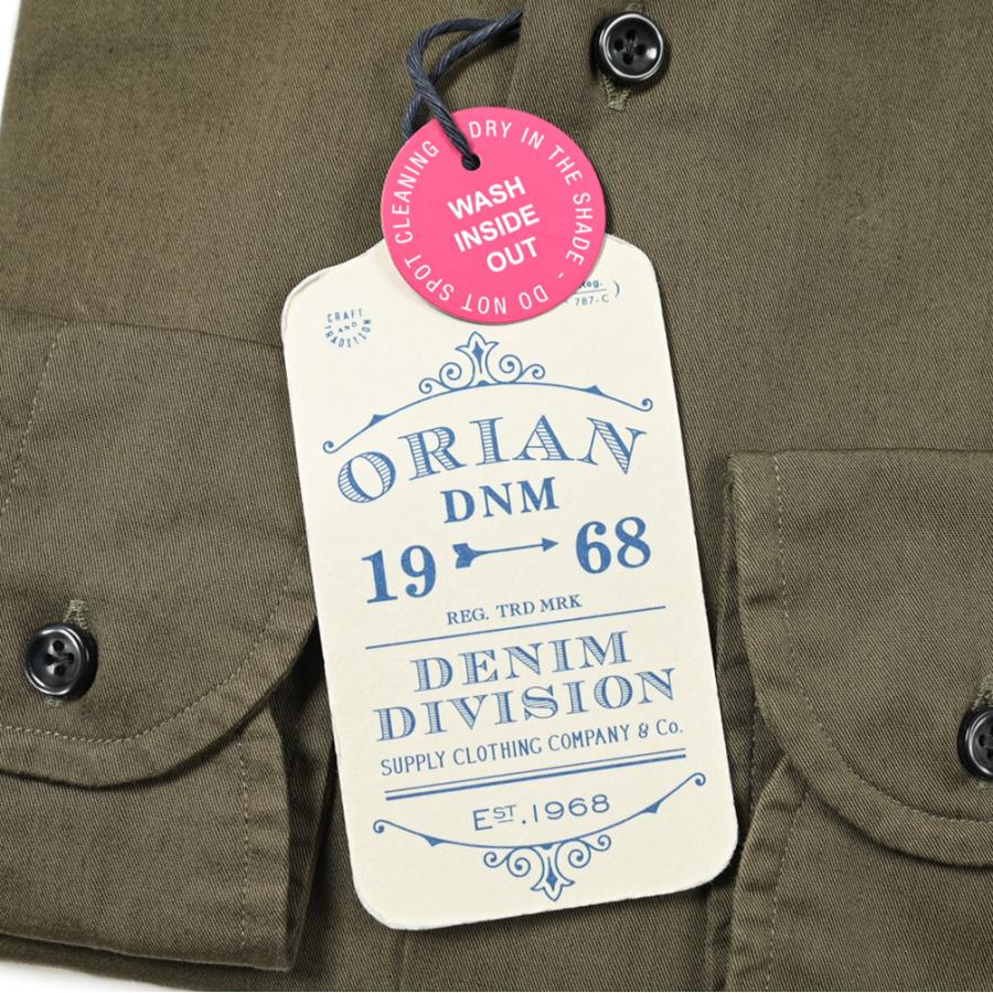 オリアン ORIAN DENIM DIVISION SLIM FIT ツイルシャツ ホリゾンタルカラー 長袖 春 秋冬 3シーズン メンズ コットン 100% 2色展開 イタリア ブランド｜size4458｜19