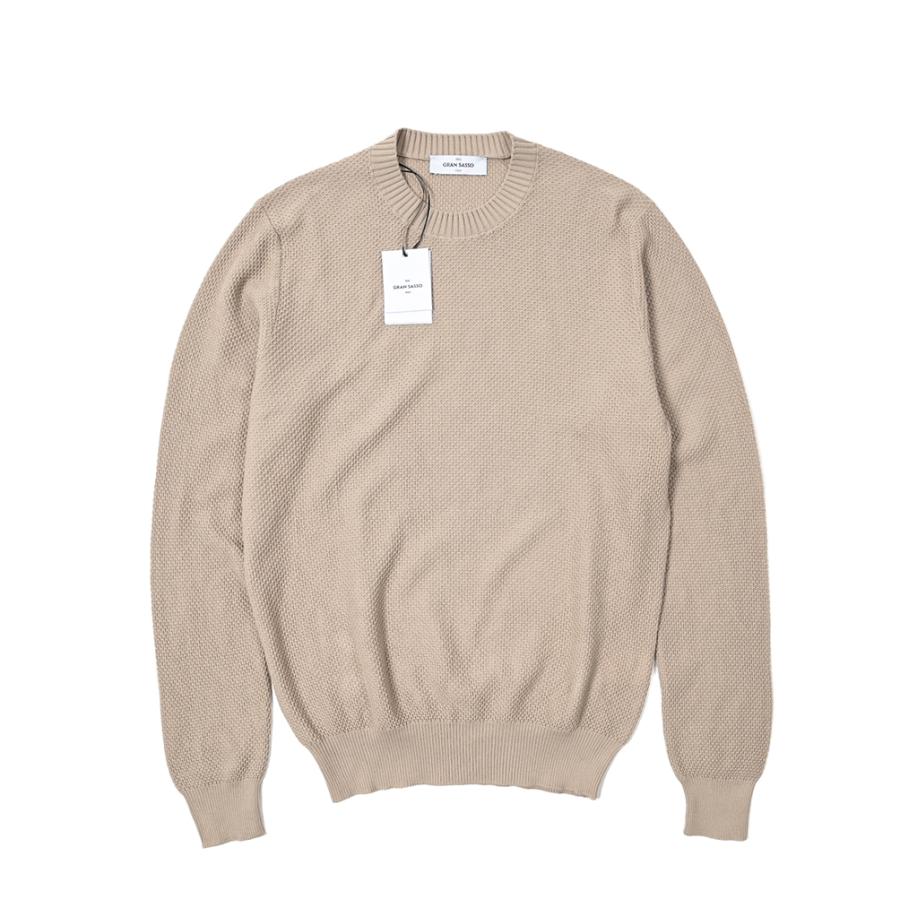 Gran Sasso SALE|GRAN SASSO ワッフル クルーネックニット Gran Sasso SALE|GRAN SASSO ワッフル クルーネックニット