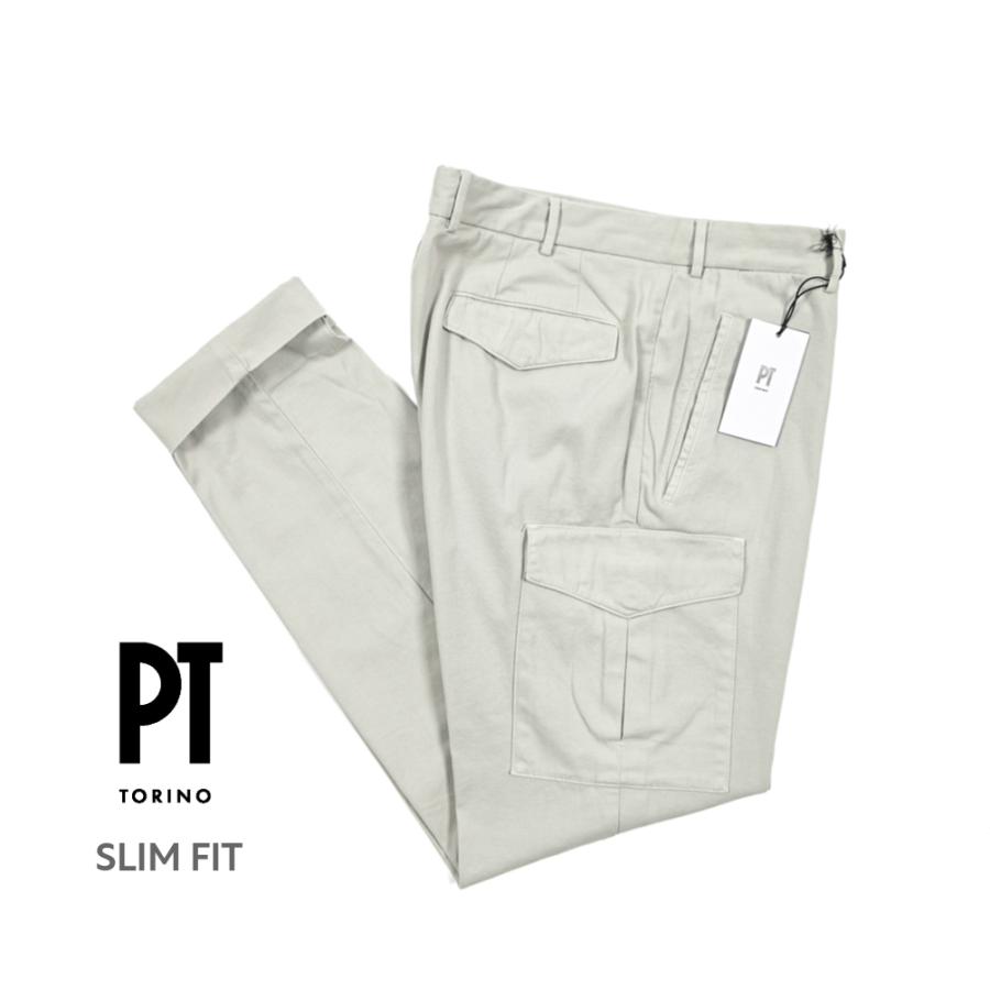 PT TORINO　コットンリネン　カーゴパンツ　サイズ48 PT TORINO コットンリネン カーゴパンツ サイズ48