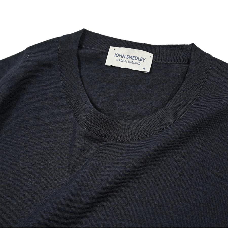 JOHN SMEDLEY ジョンスメドレー / DARLEY EASY FIT アングロインディアンガーゼ ハイゲージニットセーター イギリス製 ネイビーの画像