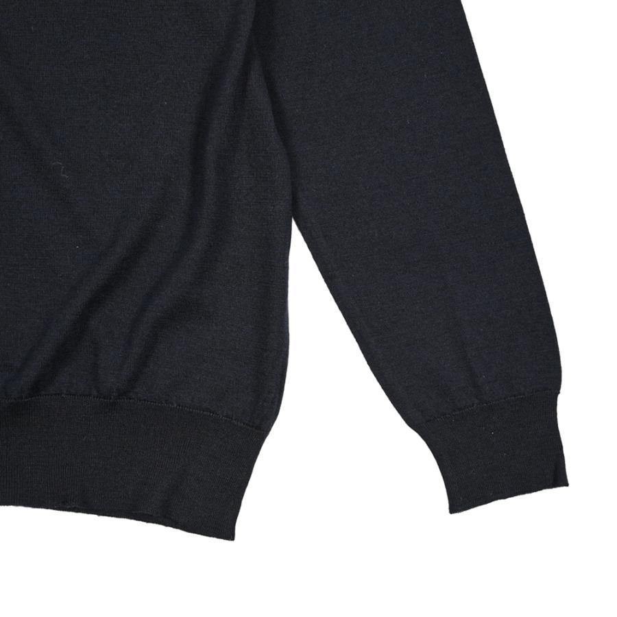 JOHN SMEDLEY ジョンスメドレー / DARLEY EASY FIT アングロインディアンガーゼ ハイゲージニットセーター イギリス製 ネイビーの画像