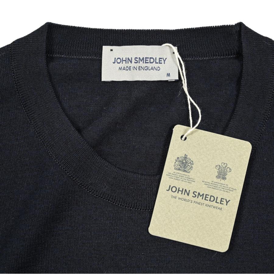 JOHN SMEDLEY ジョンスメドレー / DARLEY EASY FIT アングロインディアンガーゼ ハイゲージニットセーター イギリス製 ネイビーの画像