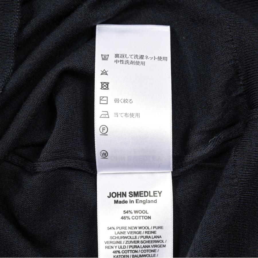 JOHN SMEDLEY ジョンスメドレー / DARLEY EASY FIT アングロインディアンガーゼ ハイゲージニットセーター イギリス製 ネイビーの画像