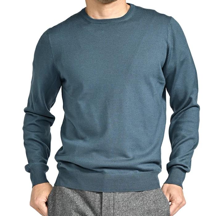 GRAN SASSO◆イタリア製 ウール100% 無地 クルーネックニット 48 Gran Sasso（グランサッソ） グランサッソ / ヴァージンウール100