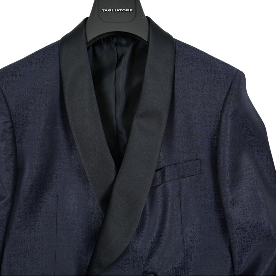 TAGLIATORE タリアトーレ / ストレッチウール 2Bダブルタキシードジャケット KFBRMARQUISE ネイビー / セール対象の画像