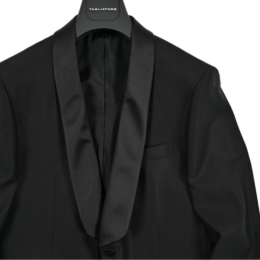 TAGLIATORE タリアトーレ / ストレッチウール 1Bシングルタキシードジャケット KFBRMARLY ブラック / セール対象の画像