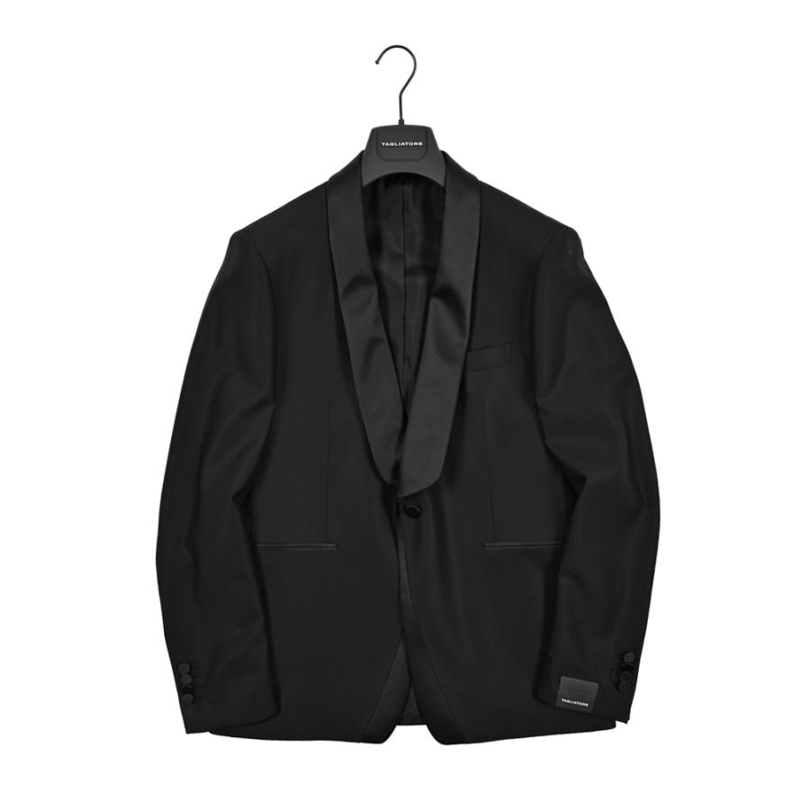 TAGLIATORE タリアトーレ / ストレッチウール 1Bシングルタキシードジャケット KFBRMARLY ブラック / セール対象の画像