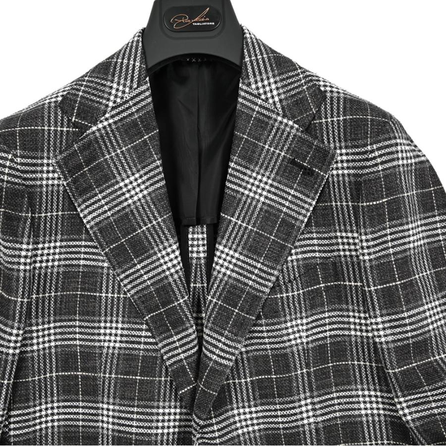 TAGLIATORE タリアトーレ / ウールシルクコットン 2Bシングルワイドラペルテーラードジャケット G-PL22K Exclusive Garment ダークグレー / セール対象の画像