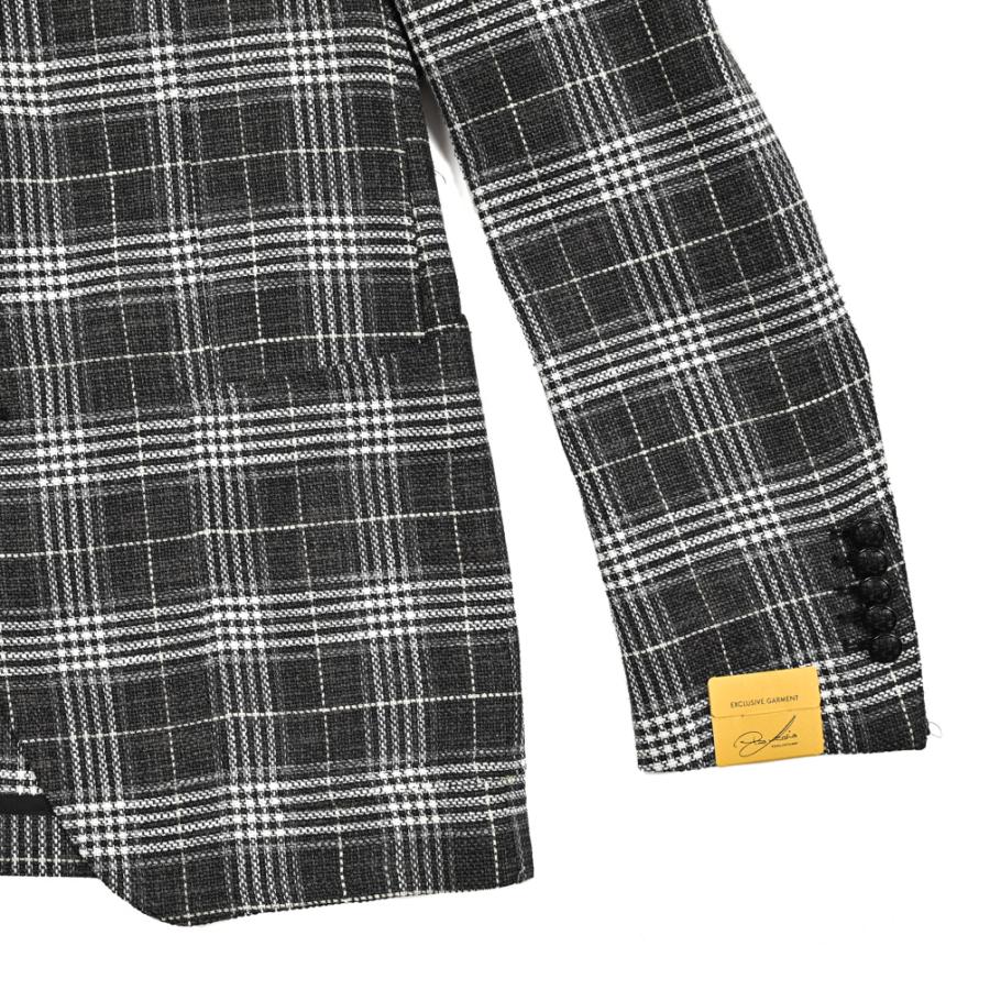 TAGLIATORE タリアトーレ / ウールシルクコットン 2Bシングルワイドラペルテーラードジャケット G-PL22K Exclusive Garment ダークグレー / セール対象の画像