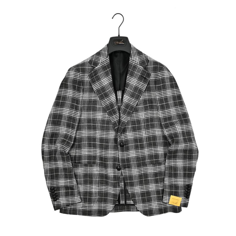 TAGLIATORE タリアトーレ / ウールシルクコットン 2Bシングルワイドラペルテーラードジャケット G-PL22K Exclusive Garment ダークグレー / セール対象の画像