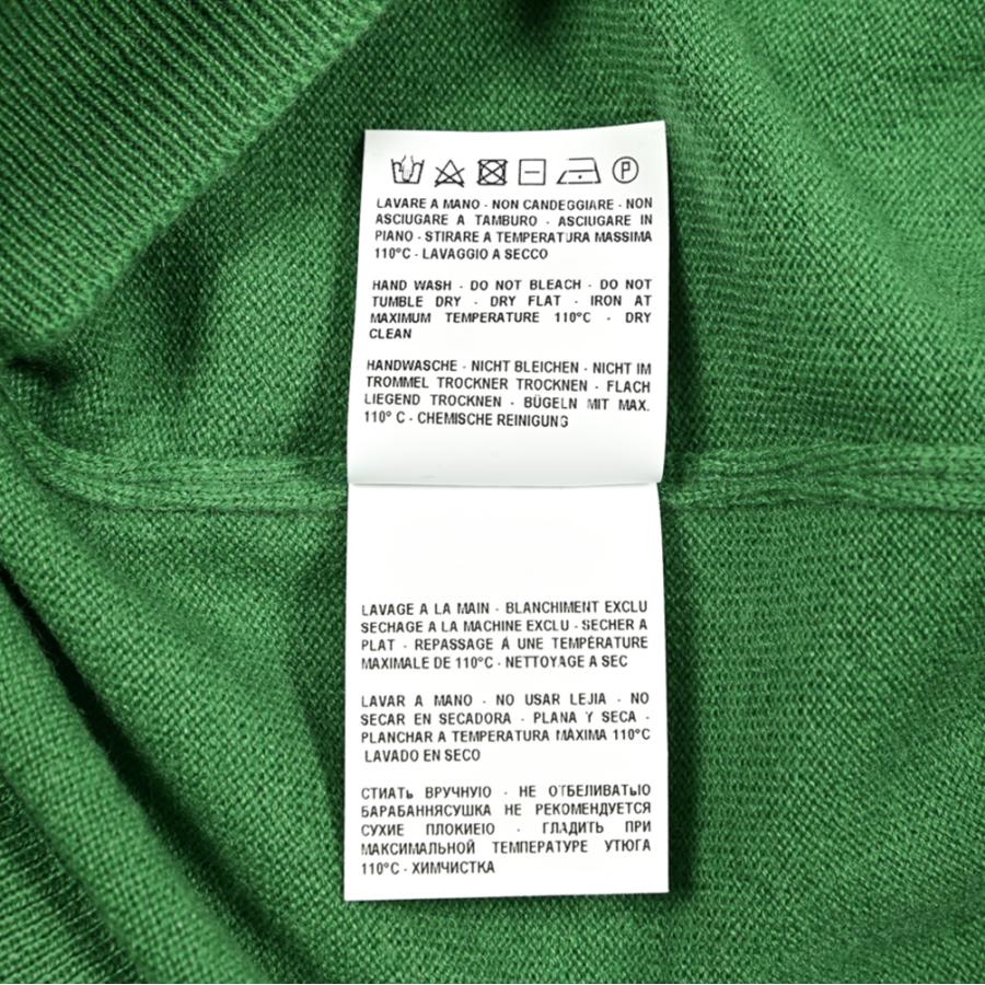 GRAN SASSO グランサッソ / カシミヤ100% クルーネックハイゲージニットセーター グリーンの画像