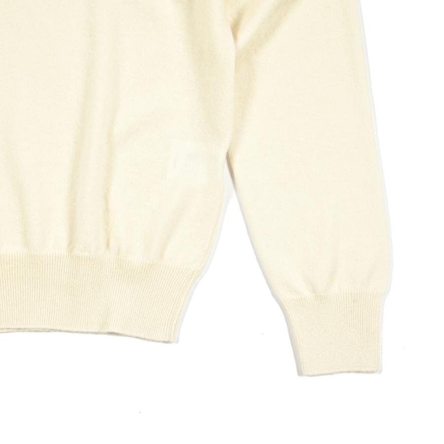 SASSO カシミヤ100% ニットセーター タートルネック ハイゲージ 長袖 オフホワイト / 【フォール】 CASHMERE