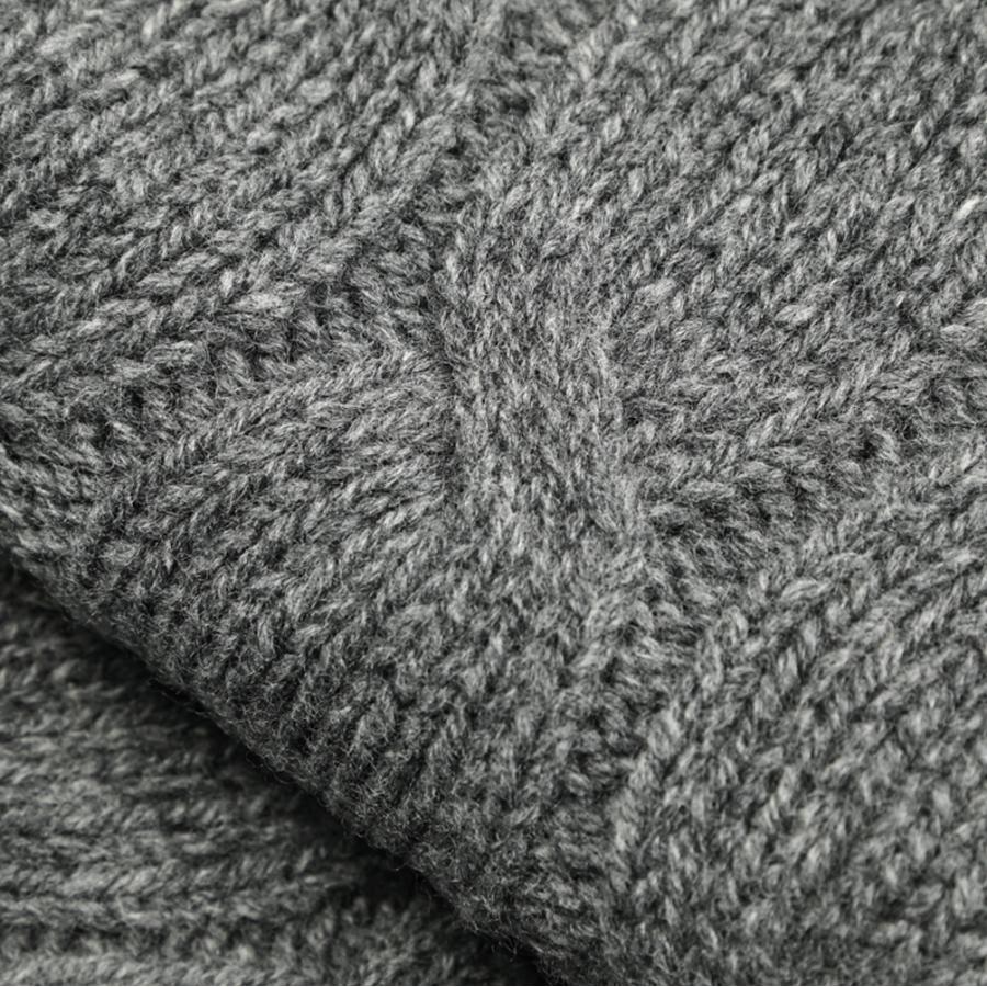 GRAN SASSO グランサッソ / ヴァージンウール100% タートルネックケーブル編みニットセーター グレー / セール対象 | Gran Sasso | 04