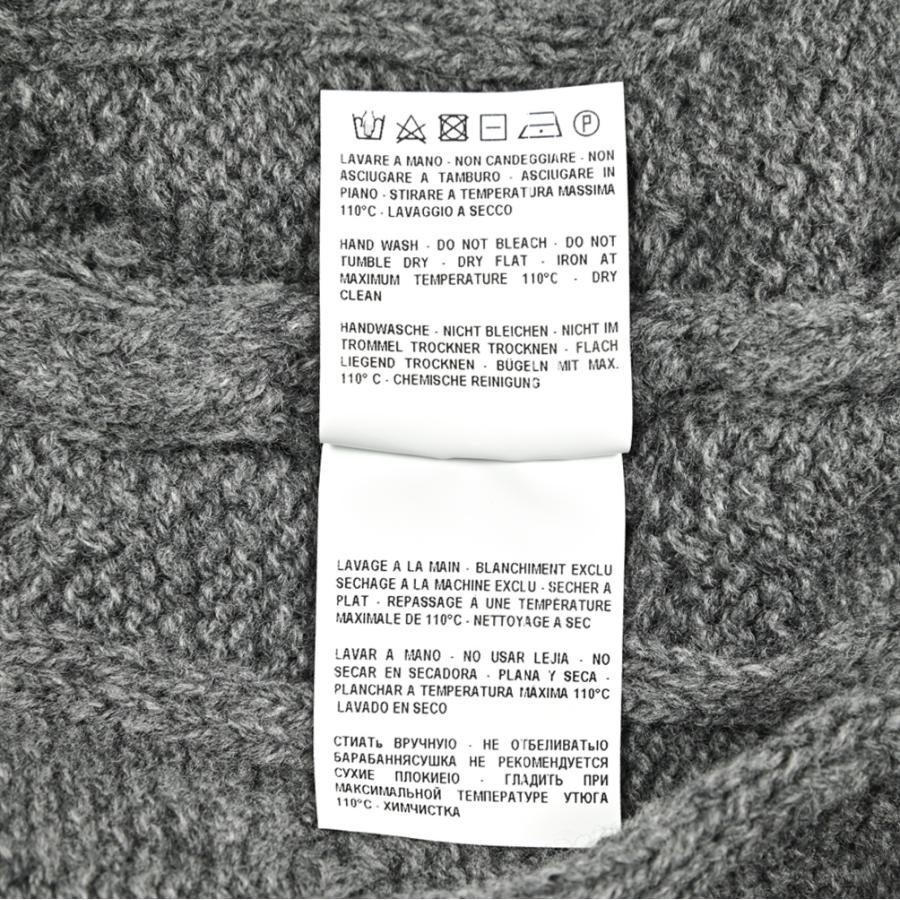 GRAN SASSO グランサッソ / ヴァージンウール100% タートルネックケーブル編みニットセーター グレー / セール対象 | Gran Sasso | 06