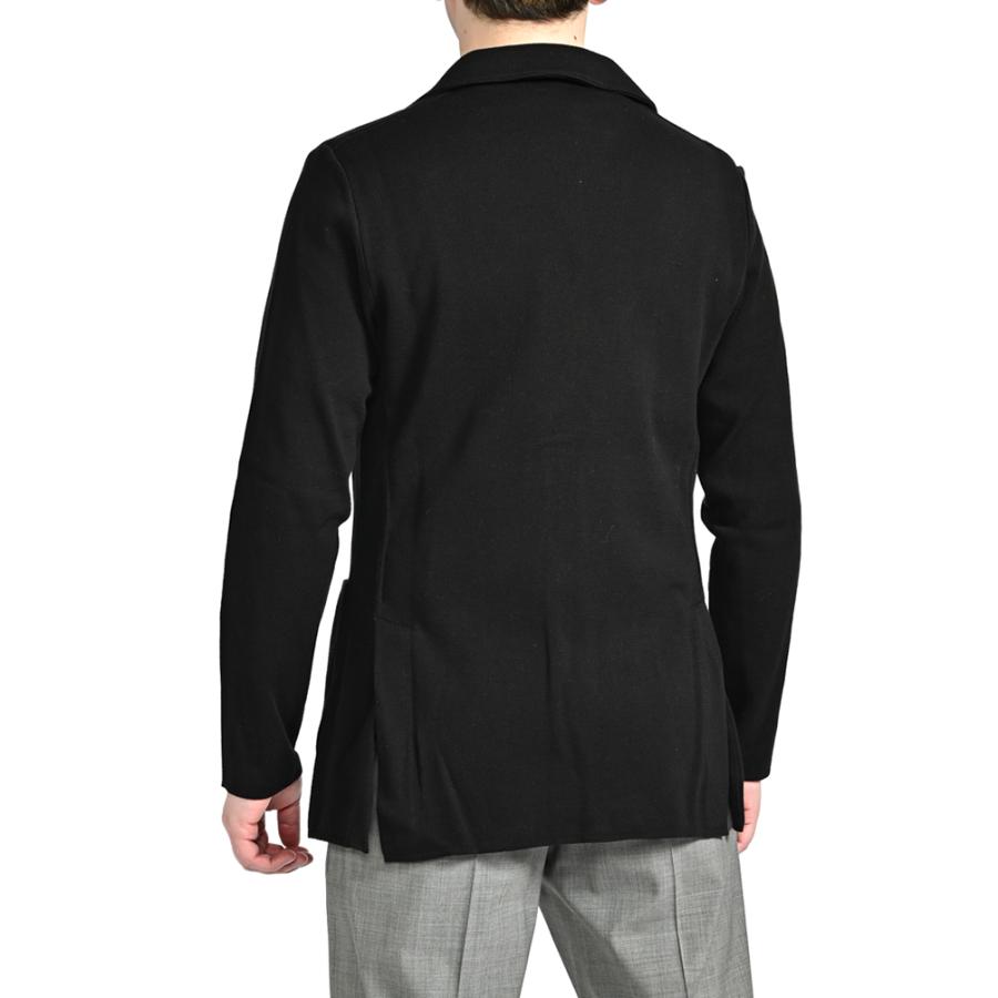 【未使用級】LARDINI ニットダブルテーラードジャケット　ブラック　S 綿 楽天市場】ラルディーニ LARDINI 2つボタン ニットジャケット