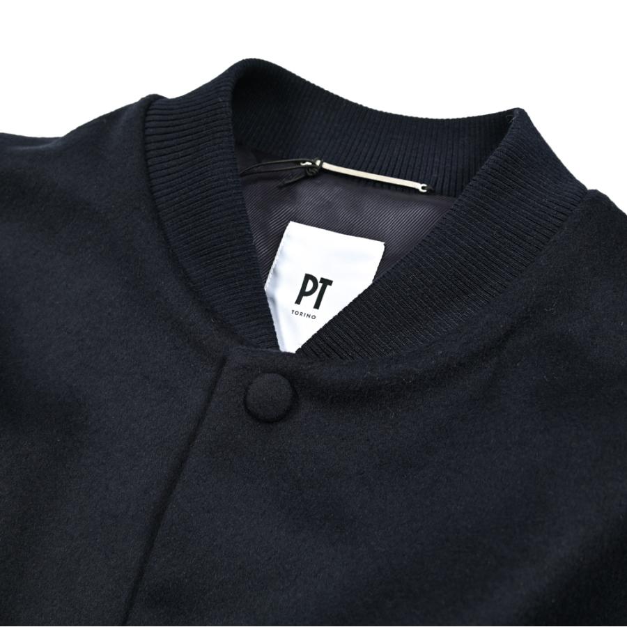 PT TORINO ピーティートリノ / ウールカシミヤ バーシティジャケット ネイビー / セールの画像