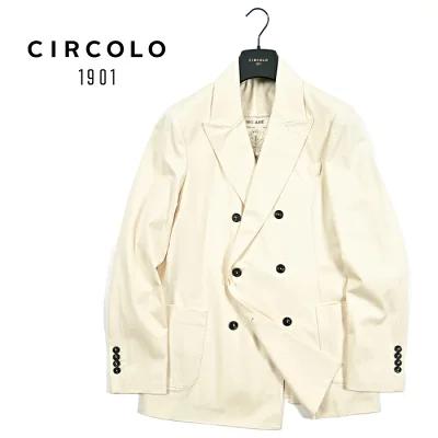 【美品】CIRCOLO ストレッチコットンジャージーダブル6Bジャケット CIRCOLO 1901（チルコロ 1901） チルコロ / ストレッチコットン