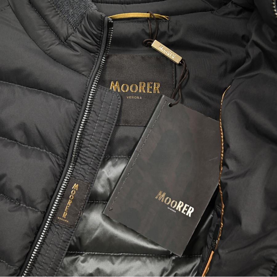MOORER ムーレー / MONDINI-SCC 異素材コンビ スタンドカラーダウンブルゾン グレー / セールの画像