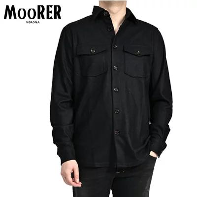 MOORER ムーレー / MEYER-THA ストレッチウール CPOシャツ グレー / セール対象の画像