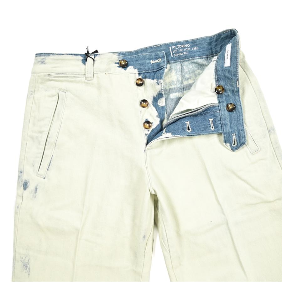 PT TORINO DENIM THE WRITER ノータックデニムスラックス コットン100 