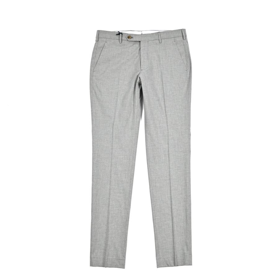 ベルウィッチ スラックス ノータック ストレッチ メンズ コットン 織柄 グレー BERWICH ベルウィッチ / MORELLO コットン スラックス
