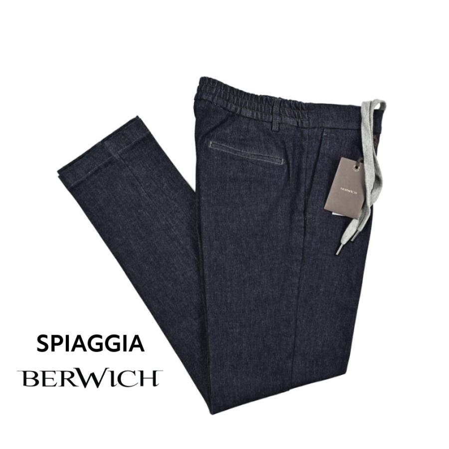 BERWICH / SPIAGGIA リネン混コットン ワンタックパンツ BERWICH（ベルウィッチ） ベルウィッチ / SPIAGGIA ストレッチデニム